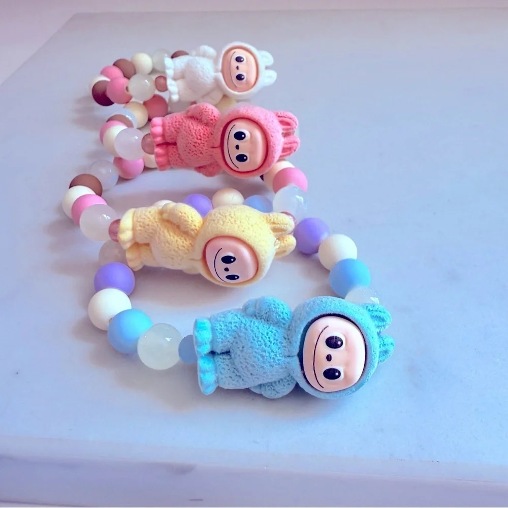 NWOT 1 Handmade Labubu Colorful Beaded Kid Bracelet